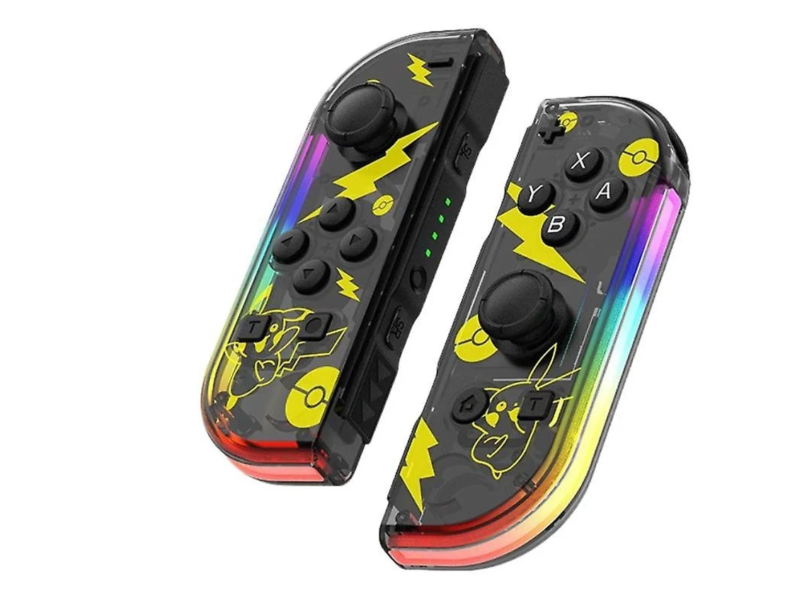 Kit Joycon com Led Rgb para Nintendo Switch Pikachu GERTIZ