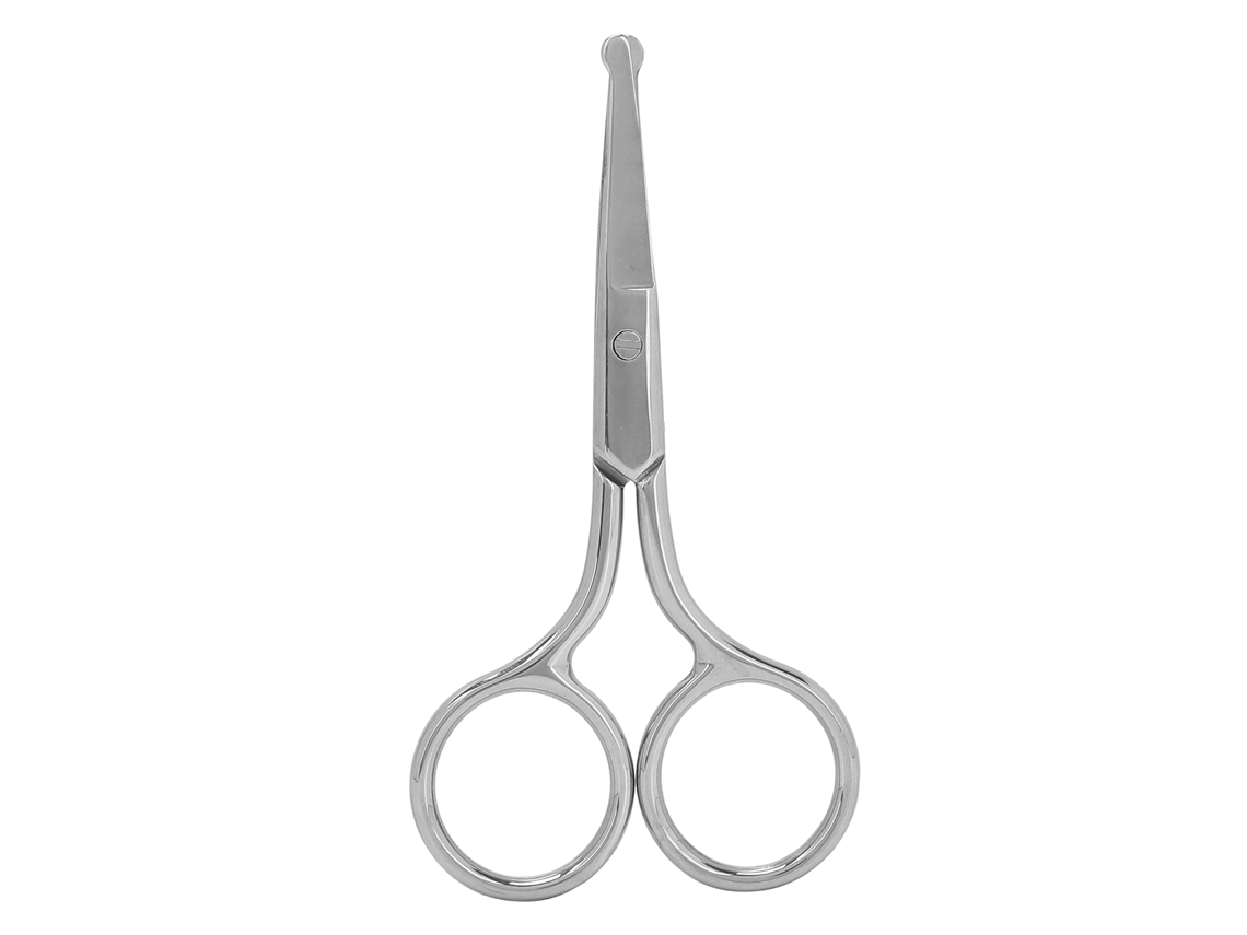 Tijeras De Acero Inoxidable Con Punta Redonda Para Pelo Nasal Barba Y Cejas