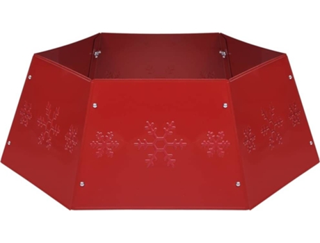 vidaXL Falda del árbol de Navidad roja Ø68x25 cm