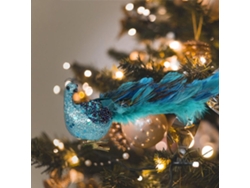 Adorno De Pavo Real Con Plumas Artificiales Para Jardines, Patios Y Árboles De Navidad, 27 Cm.