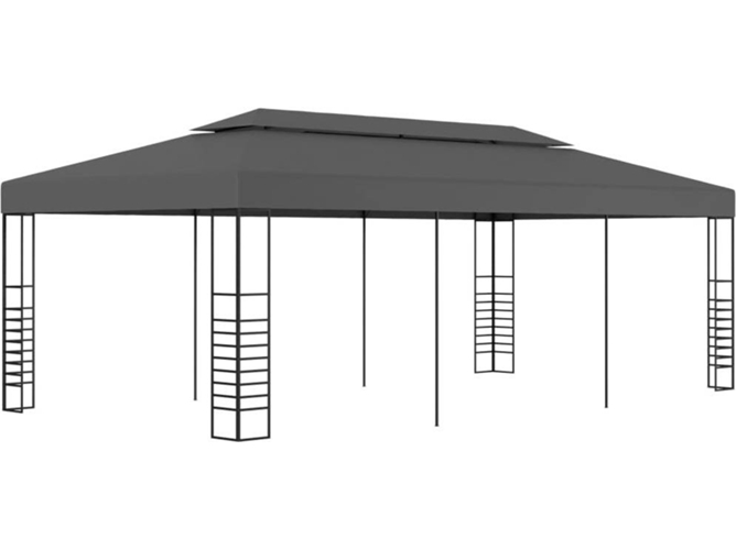 vidaXL Marquesina cenador de jardín antracita 3x6 m