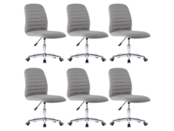Maison Exclusive - Sillas De Comedor 6 Unidades De Tela Gris Claro