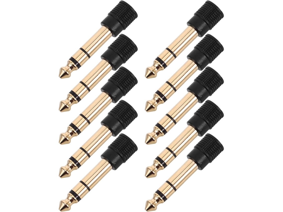 10 Adaptadores De Audio Jack A Macho Para Auriculares Y Micrófonos