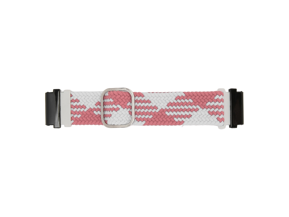 Correa de repuesto ajustable de nailon para reloj T Rex 2 Ultra rosa y blanco