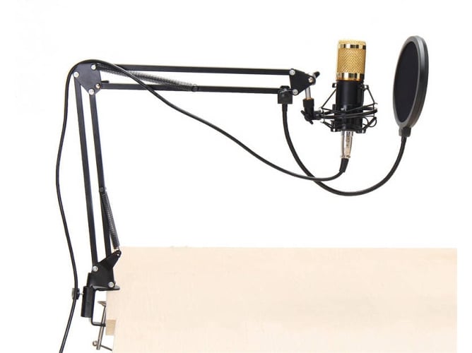 Microfóno ECSEE BM800 Condenser (Negro - 1.4 kg - 40x 16 x 9 cm)