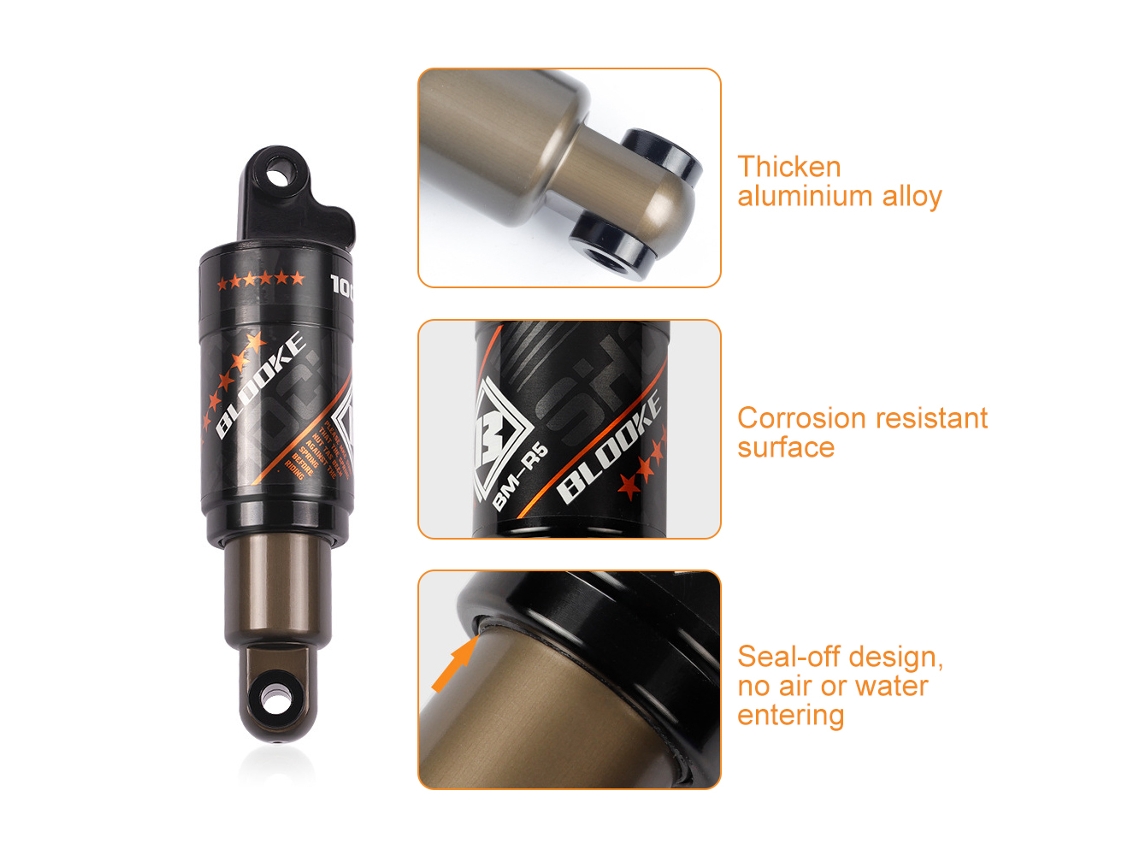 Amortiguador de muelle relleno de aceite para bicicleta MTB, 150mm x 43mm.