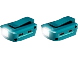 2 X 14,4 V/18 V 200 Led Convertidor De Batería Usb Dual Para Accesorios De Linterna