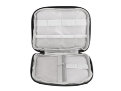 Bolsa organizadora para cables y accesorios electrónicos para viajes y almacenamiento.
