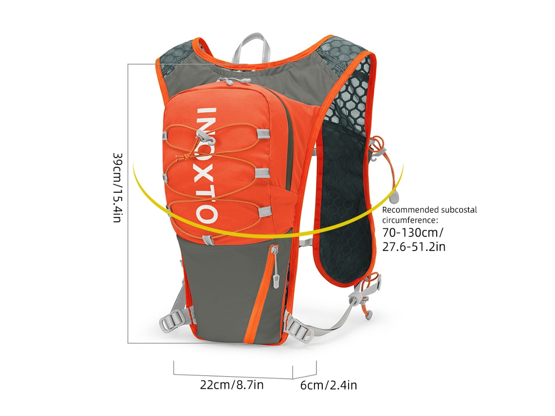 Mochila Hidratação 5l Nylon Leve Para Corrida Caminhada Bicicleta Com Bladder E Compartimentos