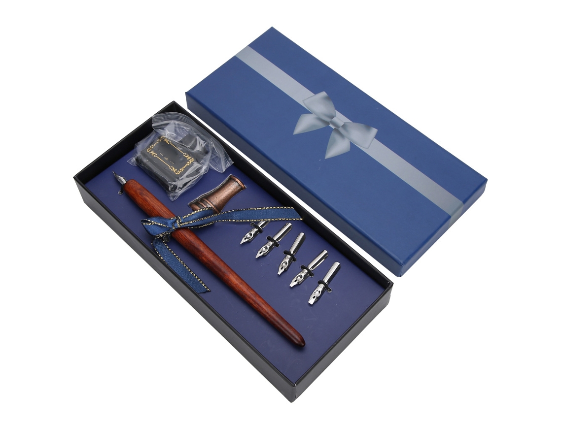 Pluma estilográfica Dipo vintage para caligrafía, dibujo o como regalo navideño.