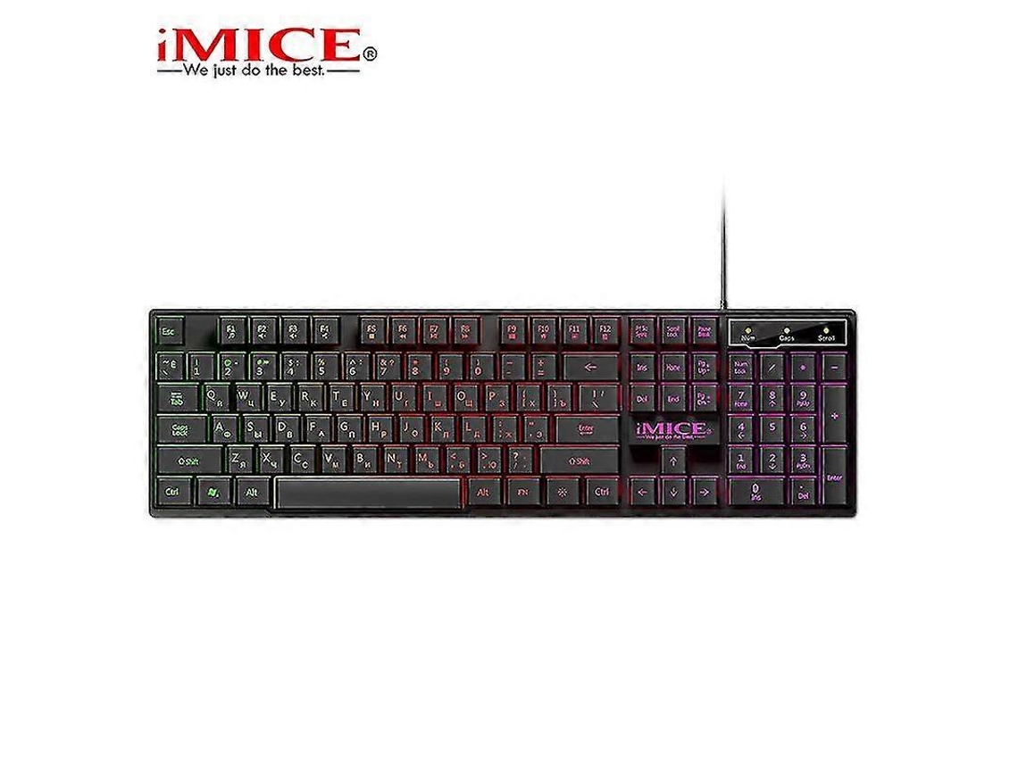 Teclado para juegos con cable USB y retroiluminación, 104 teclas de goma Ly Ebike