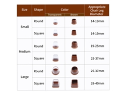8 Protectores De Patas De Silla Con Fieltro Para Muebles De Suelo, Antirruido, Antiarañazos, Tpe