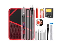 Kit De Mini Soldador Eléctrico Aneng Sl103, 13 Piezas, Con Pantalla Lcd, Temperatura Ajustable De 180 ℃ A 500 ℃ Para Reparaciones Electrónicas.