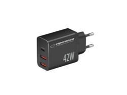 Cargador de Pared ESPERANZA EZC106K (Negro - Enchufe EU)