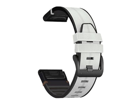 Correa De Reloj Inteligente Para Garmin Fenix 6 Silicona Correa De Cuero De Liberación Rápida Gris Claro VENISYMLIS