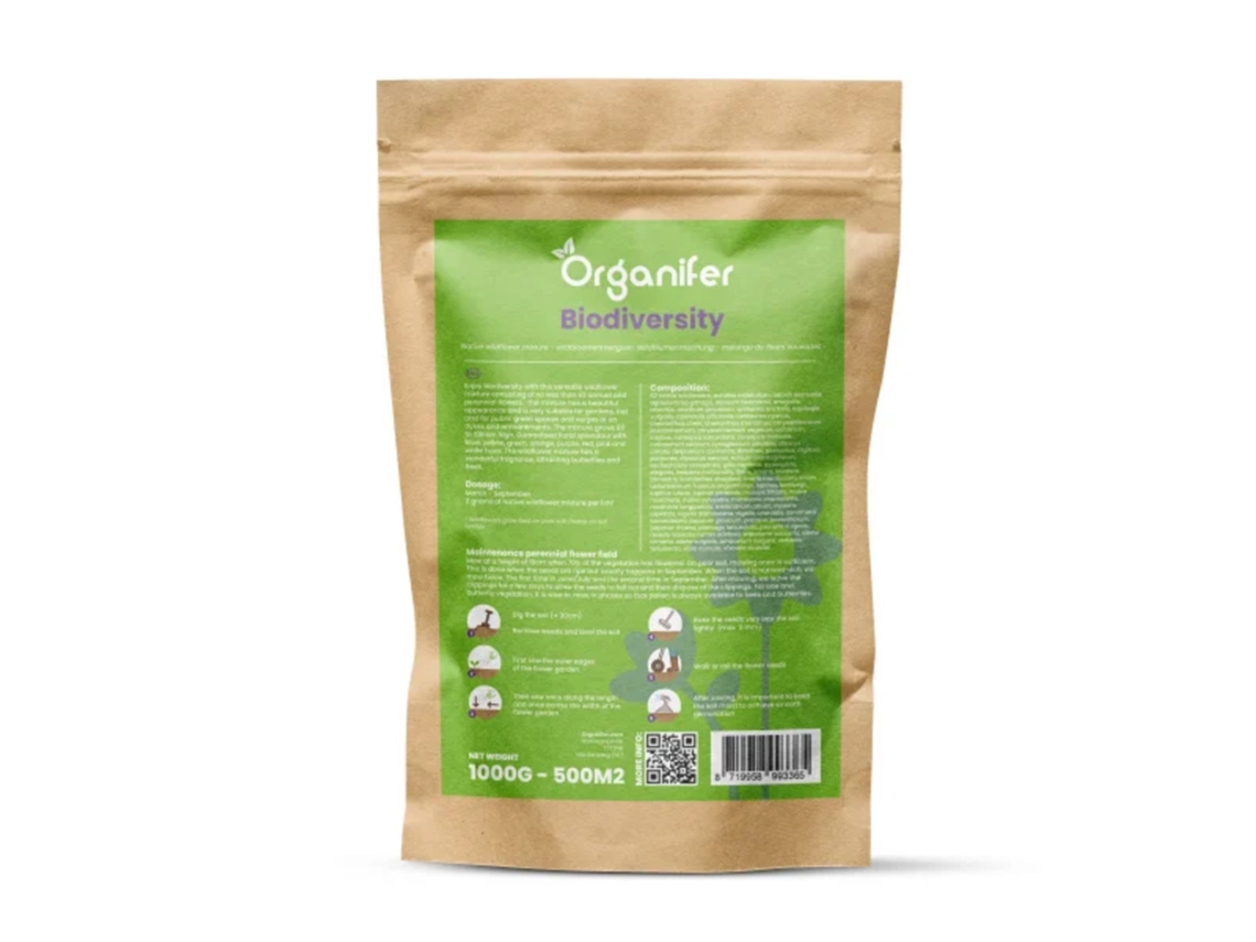 Mezcla de Flores Silvestres - Biodiversidad - 62 Variedades (1 kg para 500 m²) - ORGANIFER