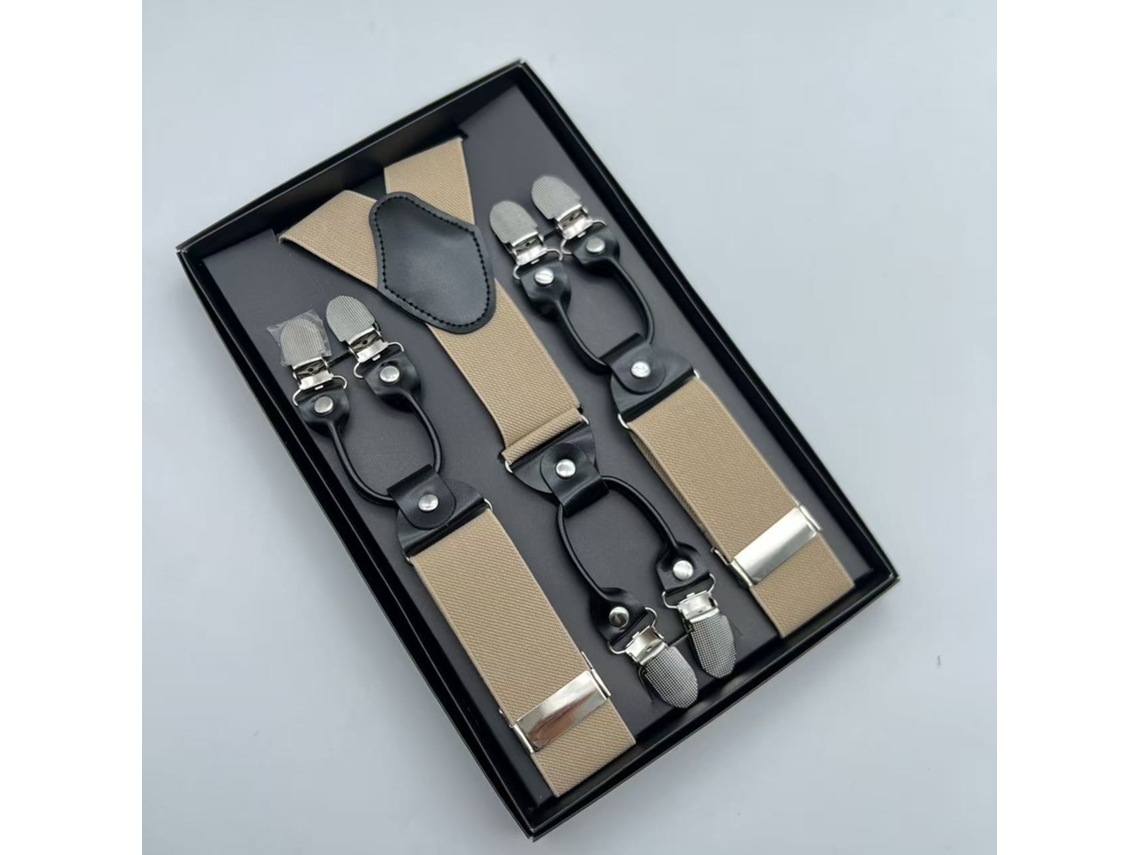 Suspensório Chrui Para Camisa Masculina - 3,5 Cm, 6 Clipes (05)