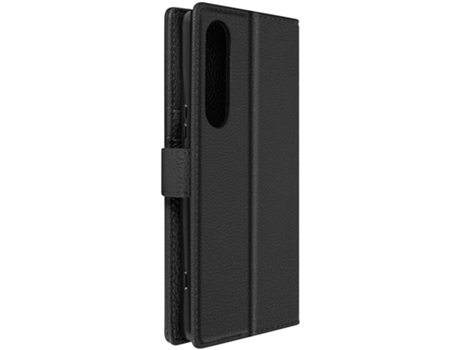 Funda Sony Xperia 1 V Solapa Tarjetero Soporte Vídeo Negro