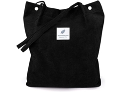 Bolso de pana para mujer, gran capacidad, reutilizable, con bolsillo interior, bolso de hombro adecuado para secadora de ropa.