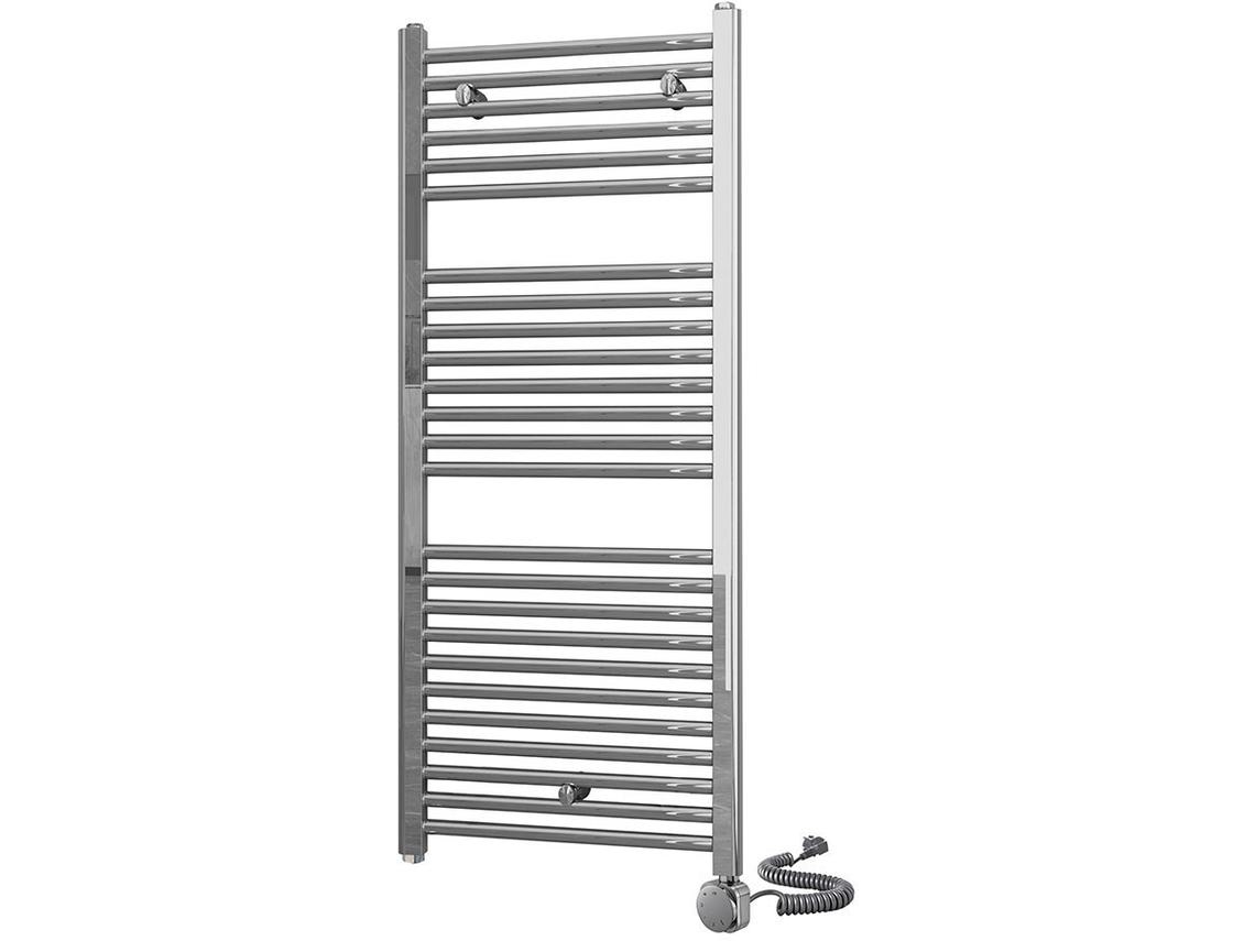 Radiador Secatoallas 120 cm x 50 cm eléctrico acabado cromo brillo fabricado en acero