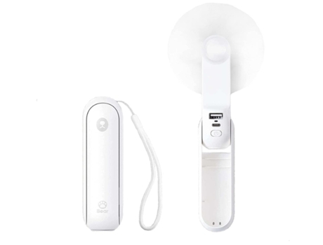 Ventilador de Mano Portátil ENZON 14-21 Horas Ventilador Por USB Blanco
