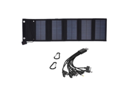 Cargador Portátil Plegable De Panel Solar De 15 W Para Camping, Viajes Y Baterías De Coche Con Cable.