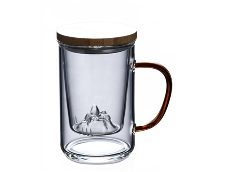 Taza XGF Taza de té del estilo chino de cristal con el filtro de tapa Tazas de café Conjunto de té Tazas Taza de la oficina de la bebida de la cerv...