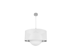 Lámpara colgante cósmica 1xe27 níquel/plata blanca Regx50x50 cm Fabrilamp