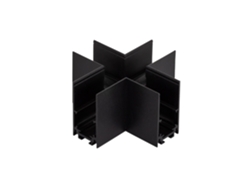 Unión X para Carril Magnético Monofásico Superficie/Suspendido 20Mm Negro LEDKIA
