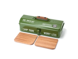 Caja De Herramientas Metálica Portátil Con Asa Para Camping Y Picnics.