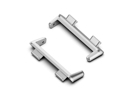 Correa de reloj inteligente para OPPO Watch 2 46 mm 1 par de conectores de metal (plateado)
