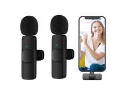 Kit De 2 Mini Micrófonos De Solapa Inalámbricos Con Adaptador Lightning*