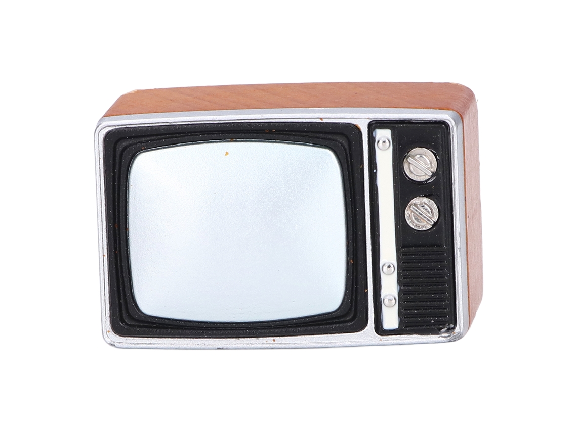 Televisor en miniatura para casa de muñecas 1:12, modelo de televisor retro para casa de muñecas