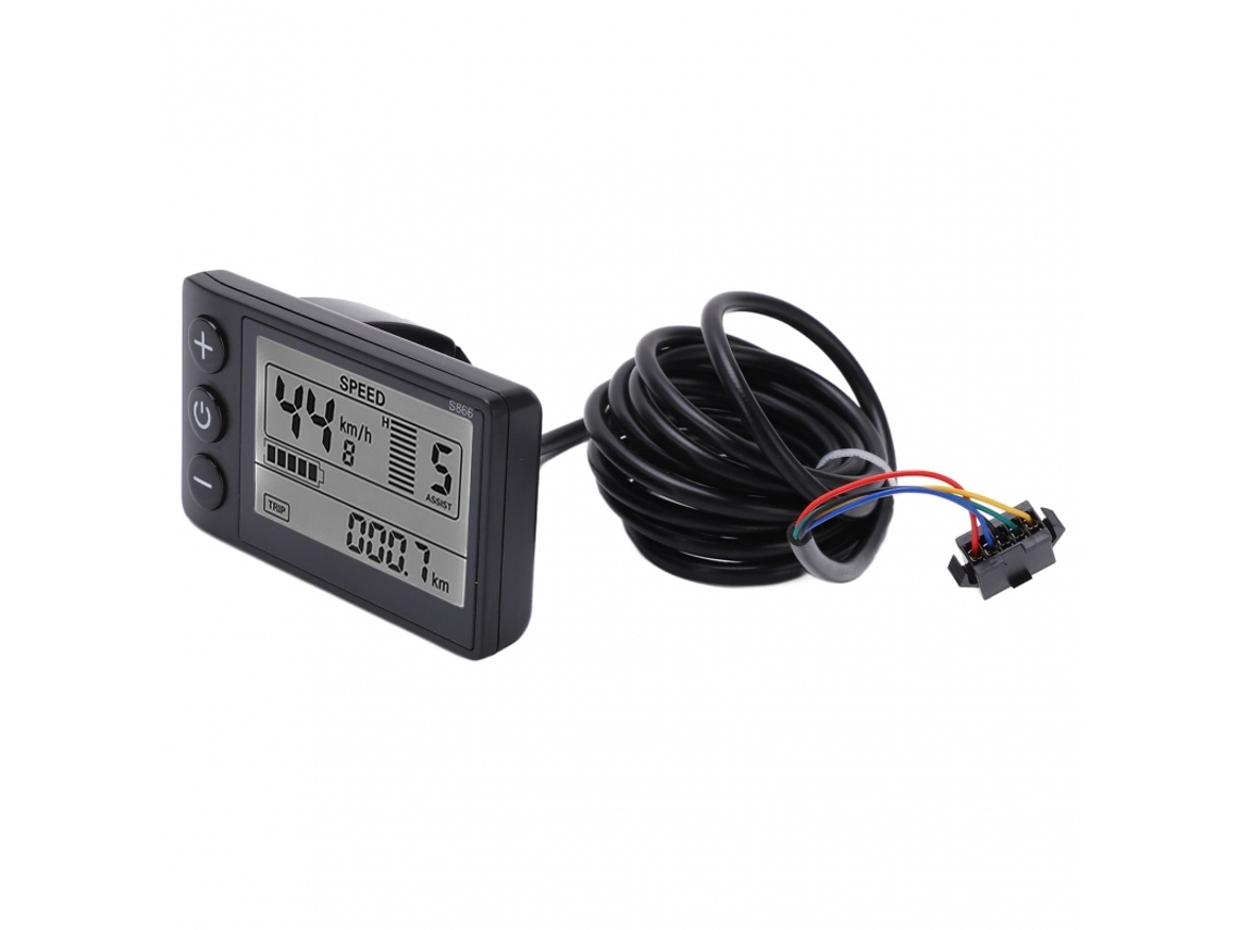 Panel de control para scooter S866 LCD de 24 V, 36 V y 48 V con pantalla para bicicleta Invayotoy
