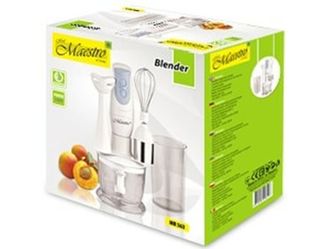 Batidora de Vaso FEEL MAESTRO MR-563 (Blanco - 600 ml - 300 W)