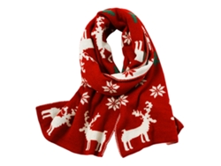 Bufanda navideña unisex con estampado de renos RNEMITERY