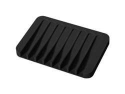 Plato De Jabón De Silicona Con Drenaje Para Baño Y Cocina, Portajabón Negro Resistente A La Humedad