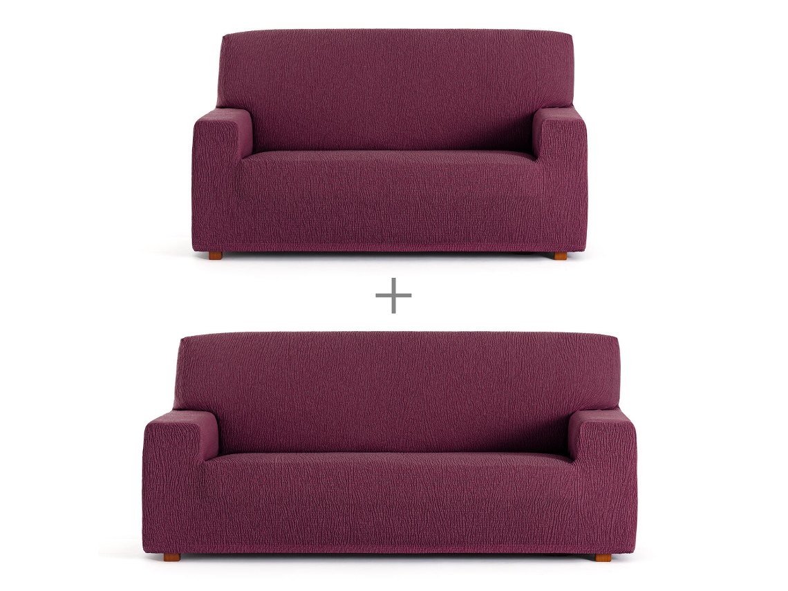 Juego de fundas para sofá EYSA TROYA Burdeos 70 x 110 x 210 cm 2 Piezas