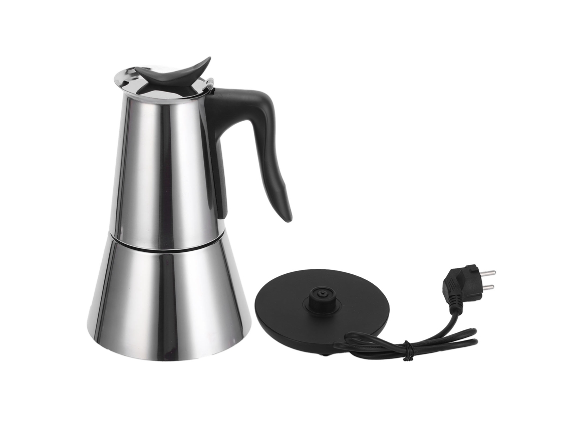 MEOIRUERY Tetera Eléctrica de 300ml en Acero Inoxidable para Hogar, Cafetera Doméstica con Cable EU 220V