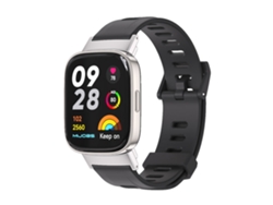Correa de reloj inteligente para Redmi Watch 3 Mijobs Correa de reloj de TPU transpirable con orificio plano (negro + plateado)