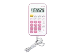 Mini Calculadora De Bolsillo Portátil Rosa Con Cordón Para Estudiantes/uso En La Oficina (abs)