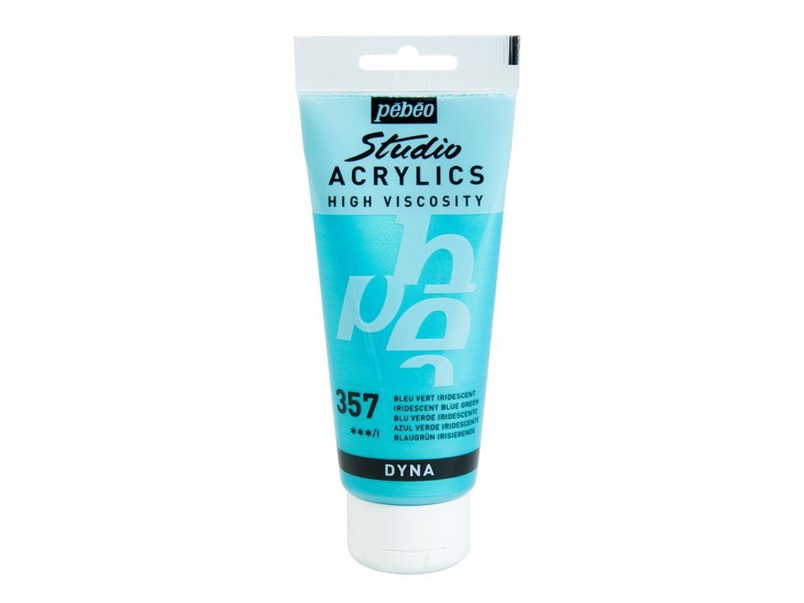 Tinta Acrílica PÉBÉO (Iridiscente - Azul Verde - 100ml)
