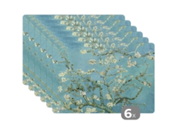 Manteles Individuales Juego De 6van Gogh - Almendro En Flor - Viejos Maestros - Arte - Vintage 45x30 Cm