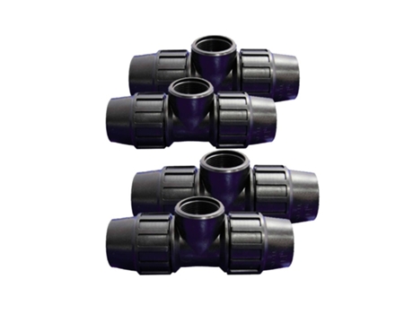 4 x Te Polietileno hembra 20mm x 1/2''. Producto AENOR utilizado en tuberias PE 20 mm para fontaneria y riego SUINGA
