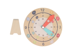 Rebe-reloj De Aprendizaje Madera 3 Tícaras Juguete Educativo Para Niños Estilo Culto 15x15cm Relógio de Demonstração Didática