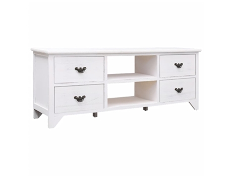 Mueble para la televisión VIDAXL Blanco Madera (108x30x40 cm)