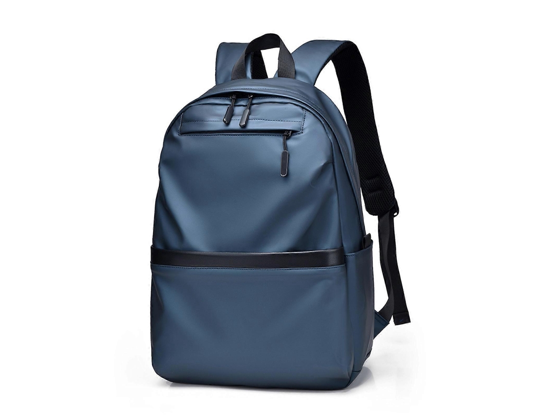Mochila espaciosa de PU para portátil, cómoda, ideal para la escuela, con gran capacidad y perfecta para profesionales y viajes (azul).