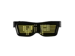 Gafas LED inteligentes con Bluetooth, control por aplicación, carga USB, múltiples idiomas y luces intermitentes para fiestas (a5).