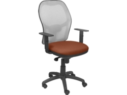 Silla de Escritorio Operativa PYC Jorquera Marrón GR (Brazos Ajustables - Malla)