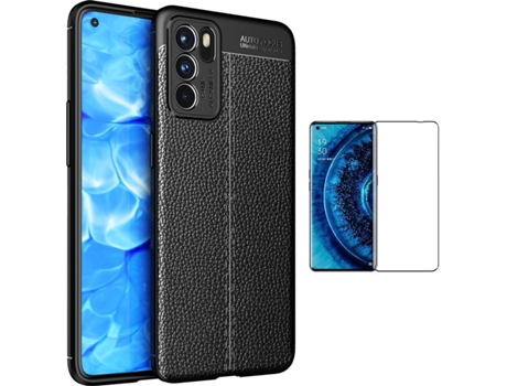 Carcasa + Protector Oppo Reno6 Rugged Leather Negro BD-LC&9D
